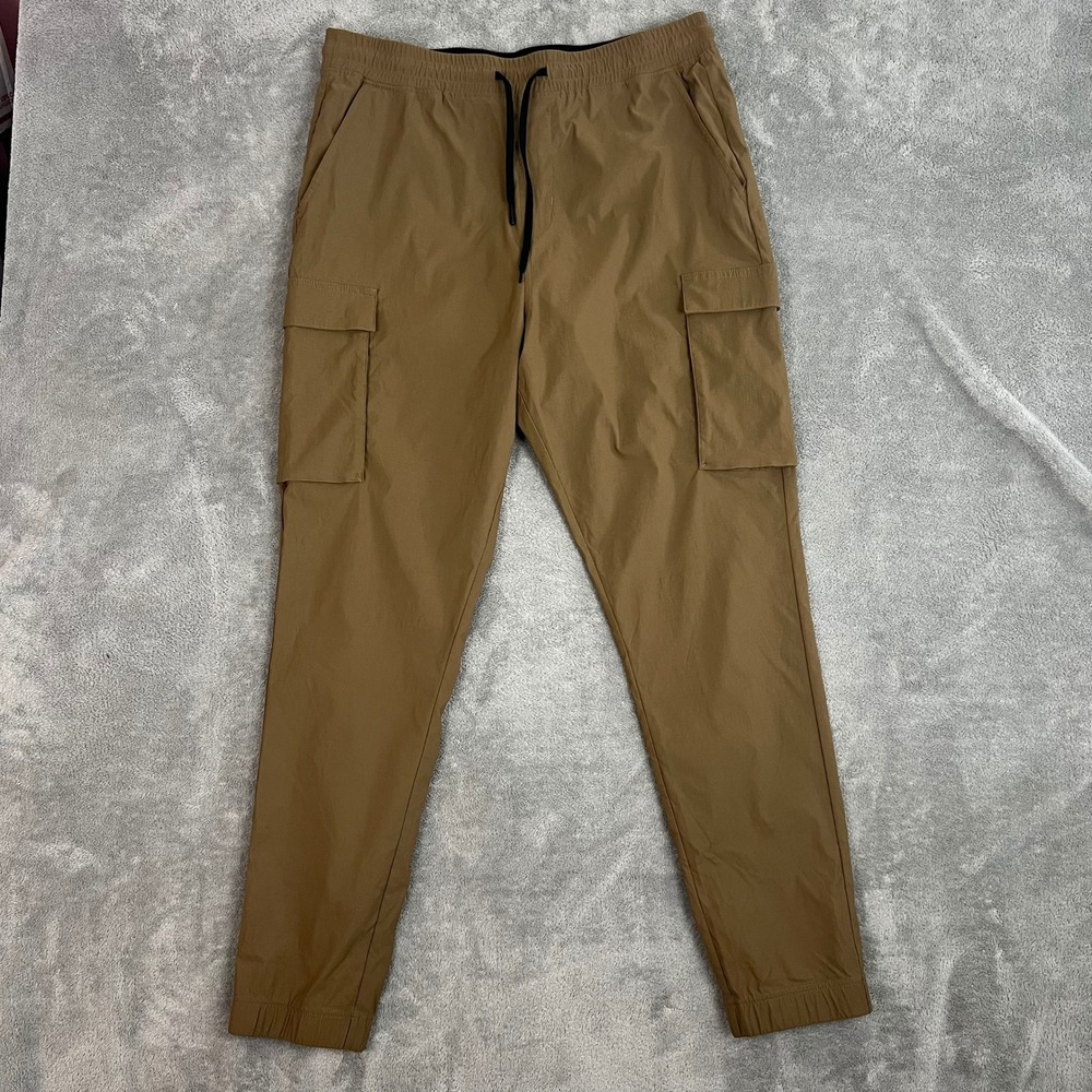 Kenneth‎ Cole Jogger Pants Mens XL Slim Fit Khaki Tech Stretch Performance